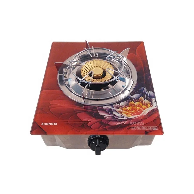 Кухонное газовое приспособление с одной горелкой, стеклянная верхняя газовая плита, плита, запчасти, цена, Бытовая кухонная утварь с синим пламенем, кухонная утварь с синим пламенем
