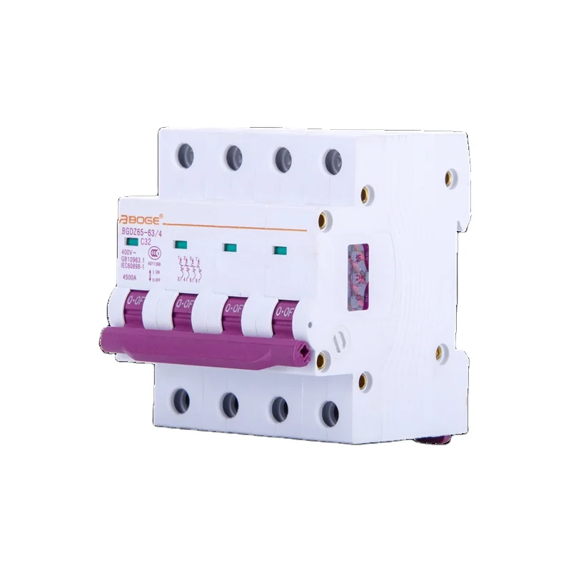 Manufacturer fireproof PC plastic german 20A 4P safety mcb mccb micro circuit breaker miniature circuit breakers types