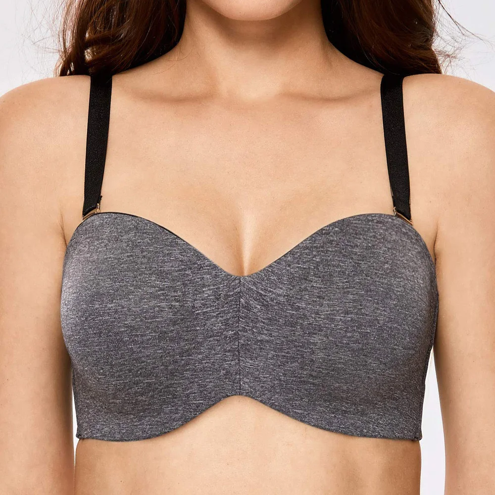 Минимайзер на косточках поддержка без бретелек большая грудь бюстгальтер женский без подкладки вечернее платье бюстгальтер