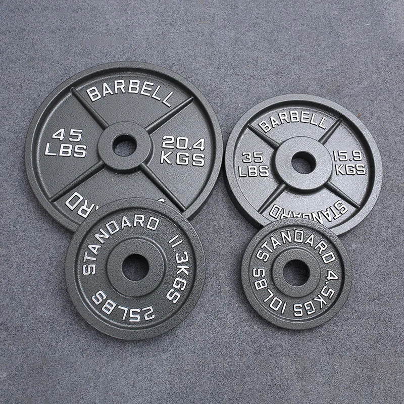 Standard Gym Cast Iron Plate Weight Lifting Barbell 2 Inch 5kg 45lb Cast Iron Weight Plates
