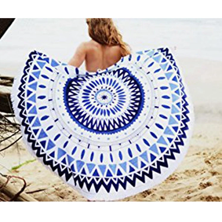 Bindi Microfiber Sand Free Circle Watermelon Outdoor Picnic Blanket & Beach Mat