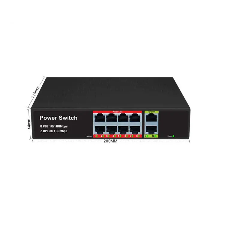 China Factory wholesale Poe Switch 4 8 16 24 Port 10/100m Ethernet Fiber Switch