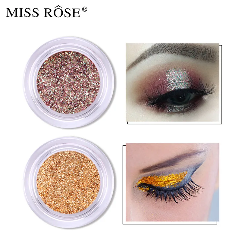 Бесплатная доставка Miss Rose блестящие тени для век Порошковые русалки свободный пигмент блестящая