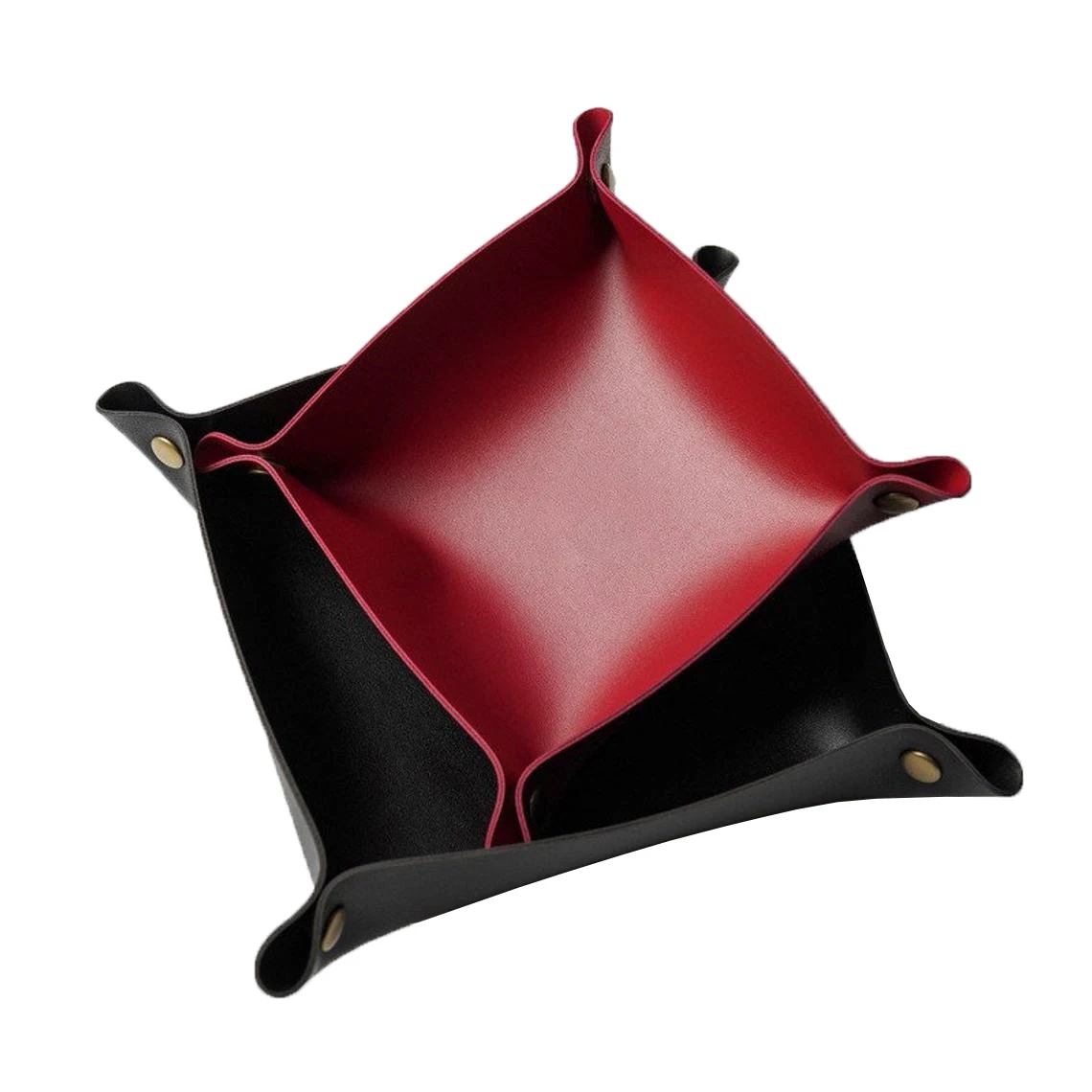 Valet Tray Home Jewelry Storage Basket Box Tray For Key Coin Foldable Leather  Change Phone Wallet