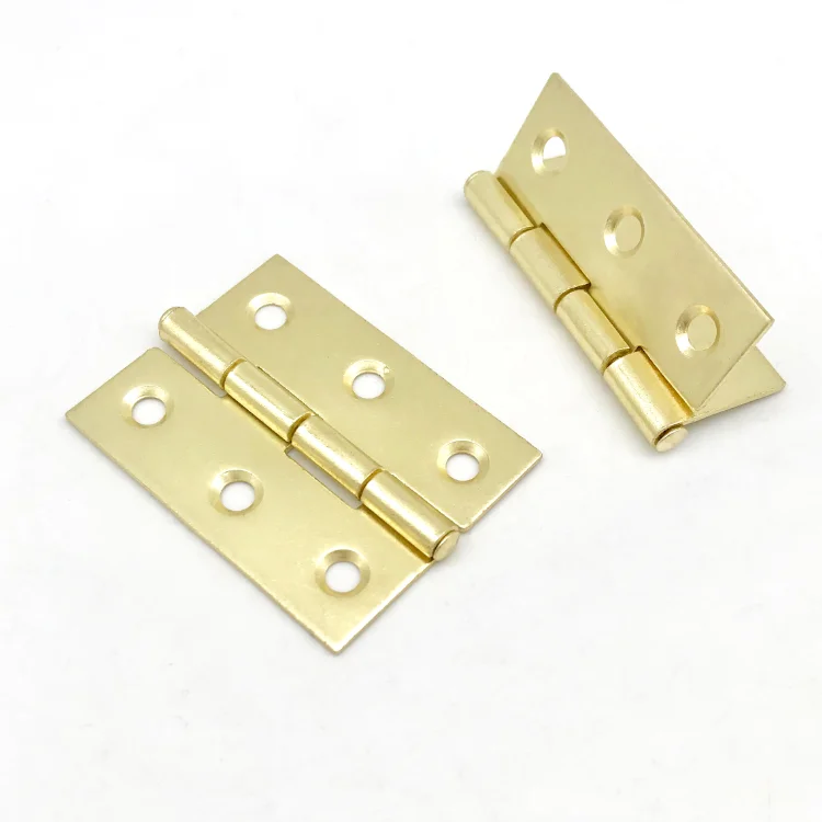 small 2 inch golden finished iron hinges  Best selling Furniture Brass fixed pin Door Hinges  Industrial metal welding hinge