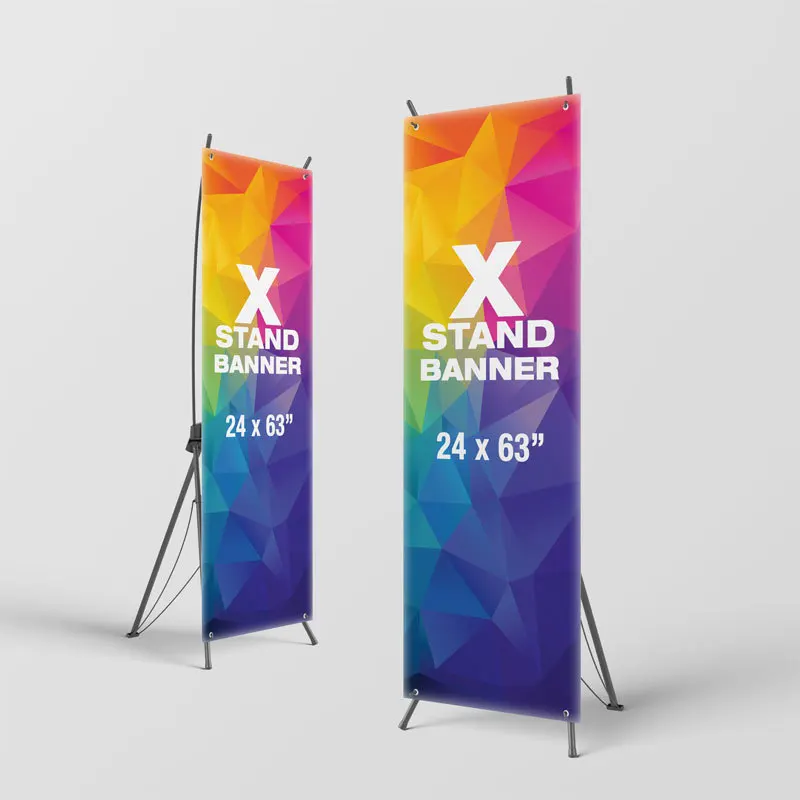 Wholesale Korean Style Exhibition Good Digital Stands Iron Advertising X Banner Display Stand