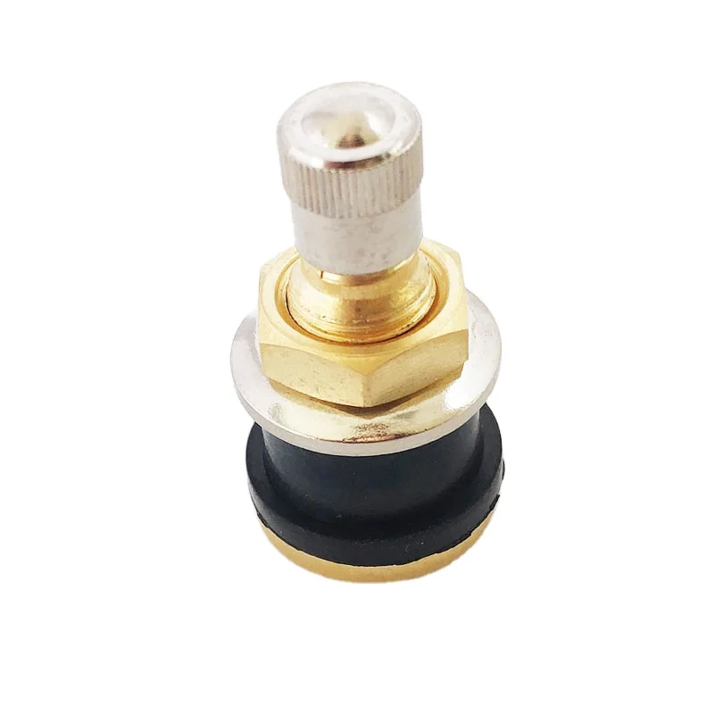 TR575 TRUCK TYRE TUBELESS VALVES BUS TIRE INSERT CLAMP-IN VALVE BRASS STEM ALUMINUM MATERIAL BRASS ZINC CORE
