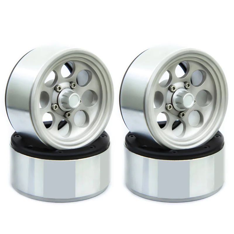 Custom 1.9 Aluminum Alloy Beadlock Wheels Rims for 1/10 RC Crawler Axial SCX10 SCX10 II 90046 AXI03007 Traxxas TRX4 D90
