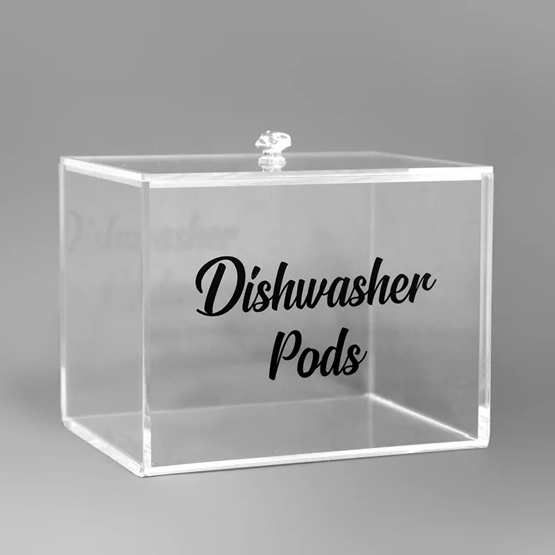 custom transparent plexiglass acrylic flip lid storage jewelry display gift box