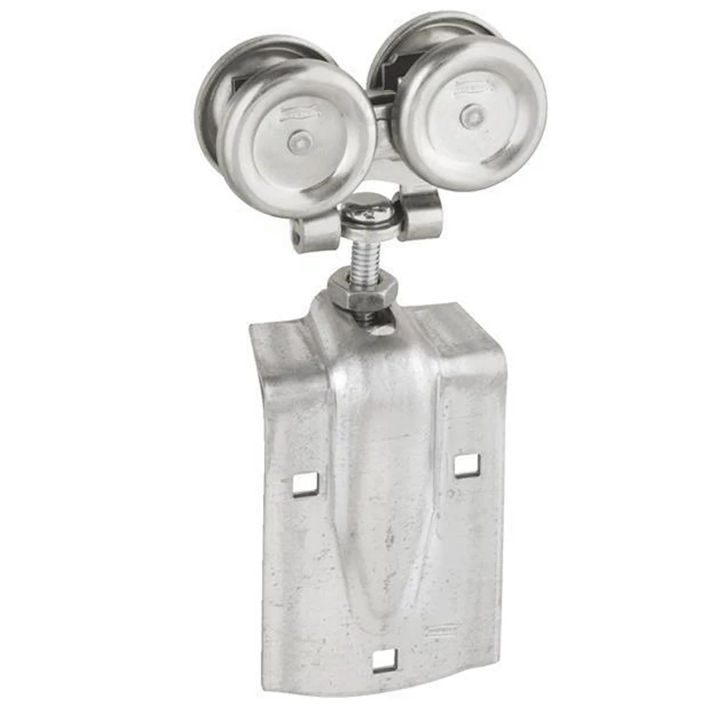 WEKIS Galvanized Heavy Duty Sliding Barn Door Hardware Pulley Set Dual Axis Slide Gate Hanging Roller Box Rail Hanger