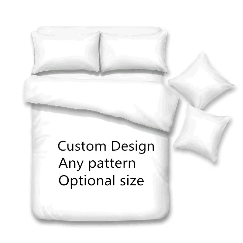 1 Set Custom Design Microfiber 3Pcs 3D Duvet Cover Set/Bedding Set Twin Size