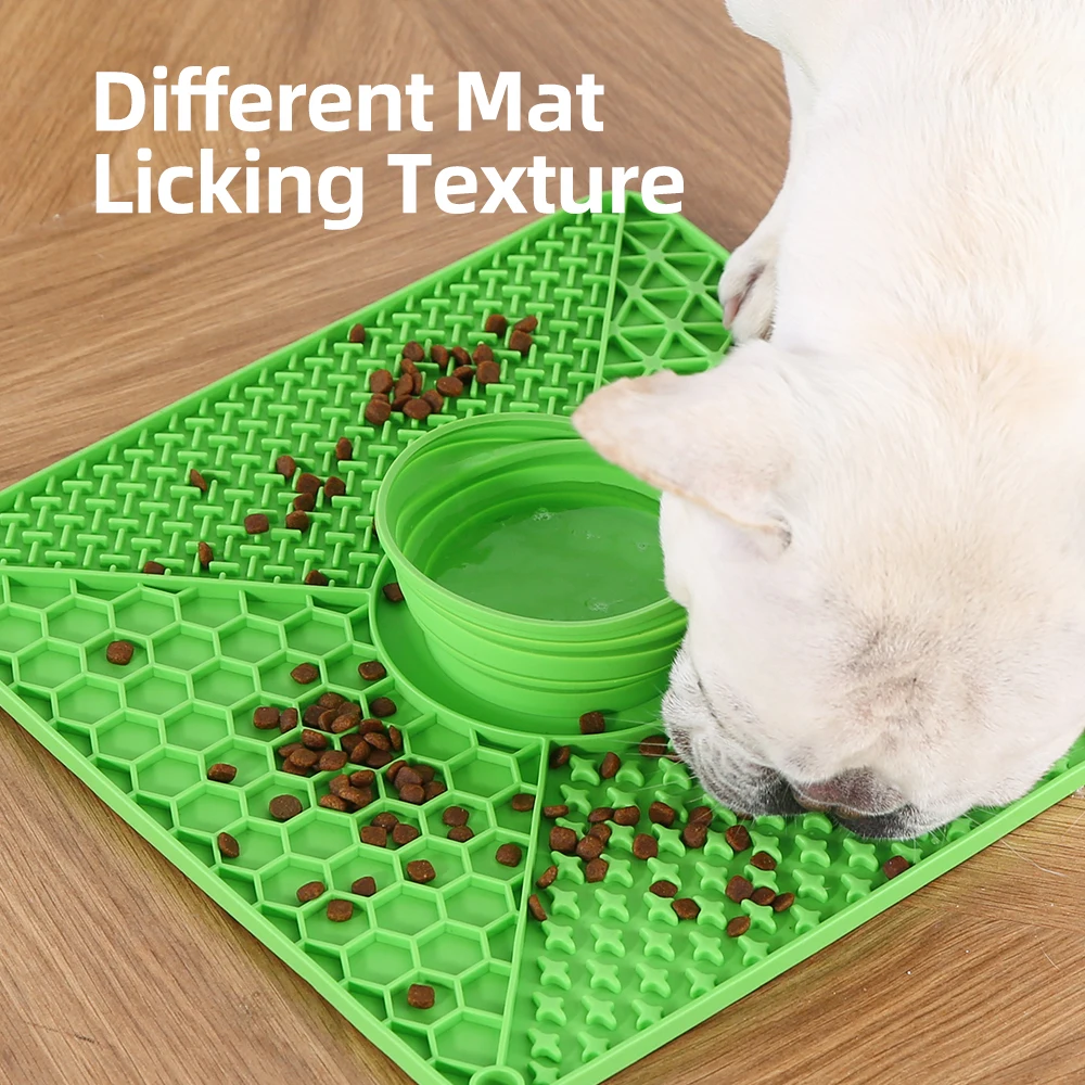 Factory Customize 4 In 1 Pet Slow Feeder Silicone Lick Mat Pet Dog Lick Mat