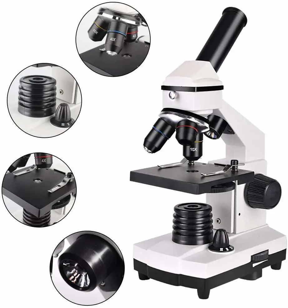 
NP-SM02 Dual LED Student Educational Mono Microscope 40x-640x 