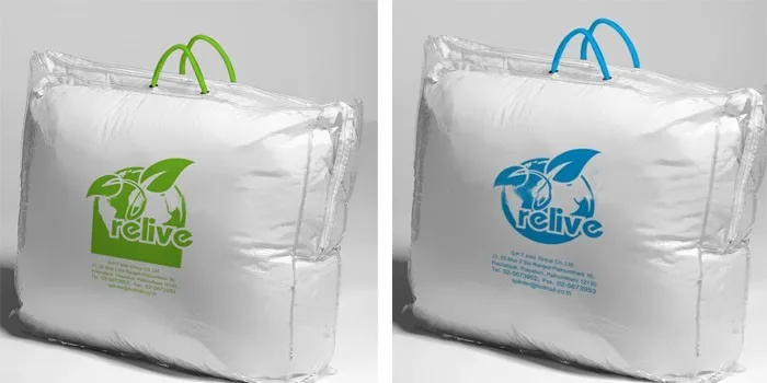 Black nylon handle clear quilt vinyl zippered storage bag
