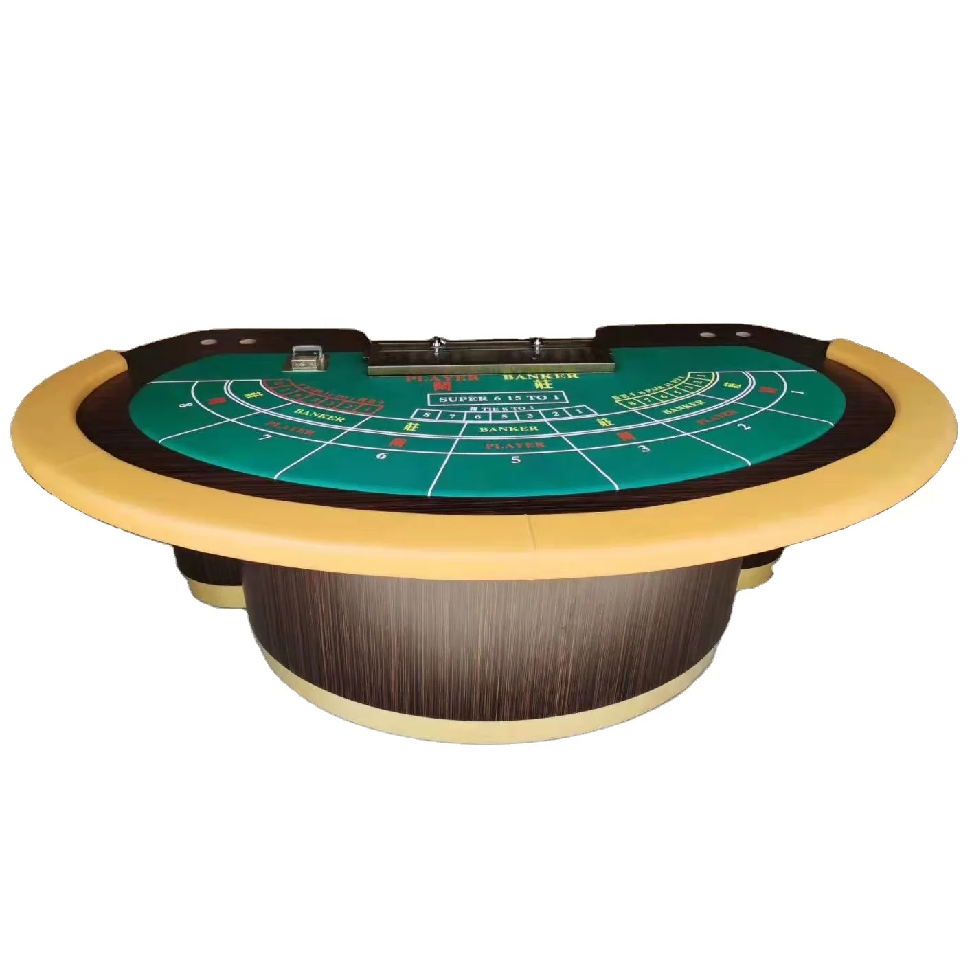 Casino Baccarat Table Wooden Poker Table for Baccarat gambling Table