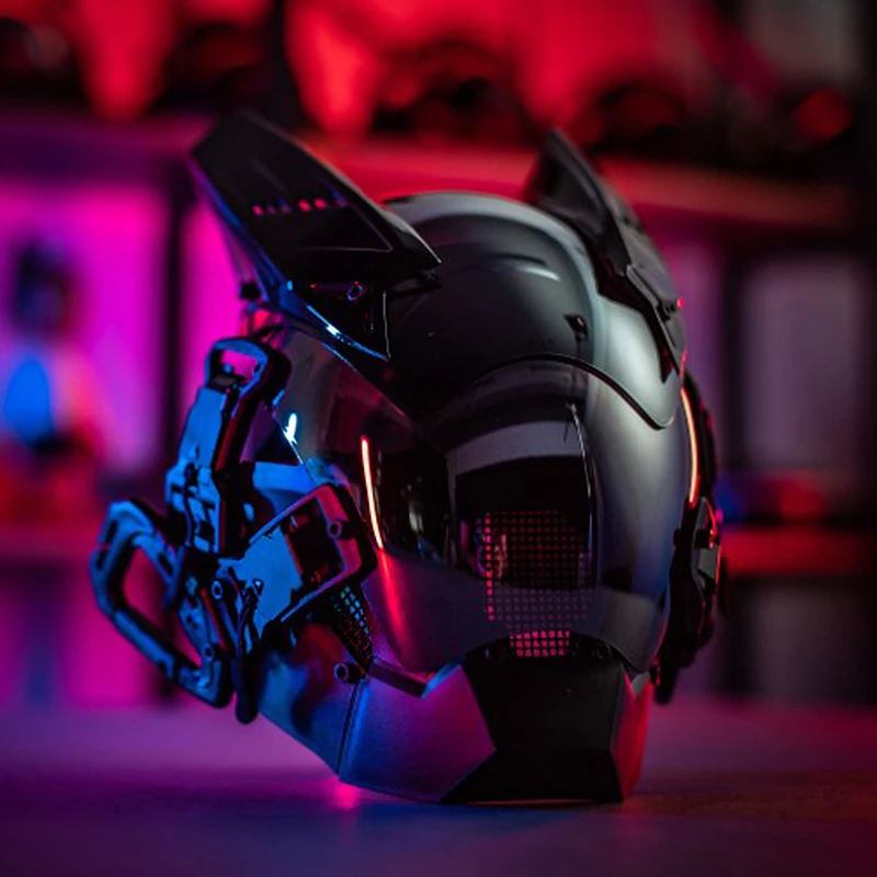 CYBER13 Glowing cyberpunk MASK transformed into role-playing Halloween masks futuristic jumping cool led mask