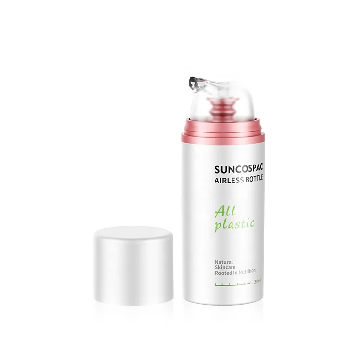 Wholesale High Quality Environmentally Empty All Plastic 15ml 1oz 50ml TPE Spring Airless Pump Bottle Frosted For Eye Cream