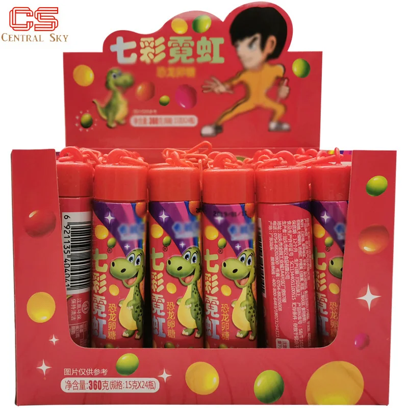 Nunchaku shaped Bottle Pack Colorful mini chewy fruit candy wholesalers