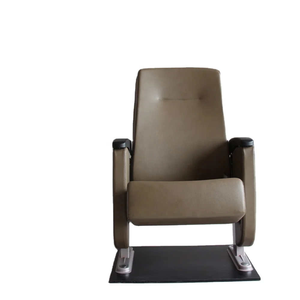 New Design PU Leather Conference Auditorium Chair With Folding Armrest