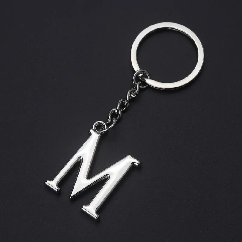Alpha A-Z Hand Keychain for Women Purse Charms for Handbags Unique Toys Alphabet Initial Letter Pendant with Key Ring