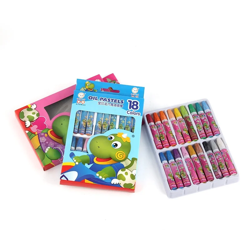 8 Color Six Corner Shape Oil Pastel