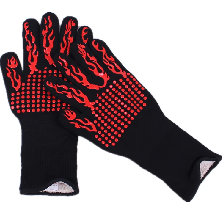 barbecue gloves Silicone Non-Slip Cooking Hot Glove for Grilling, Cutting, Baking, Welding