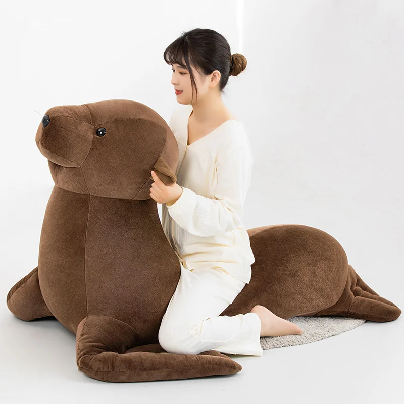 Custom Greenmart Birthday Gift Brown Sea Lion Plush Toy Stuffed Ocean Animal Plush Sea Lion Made