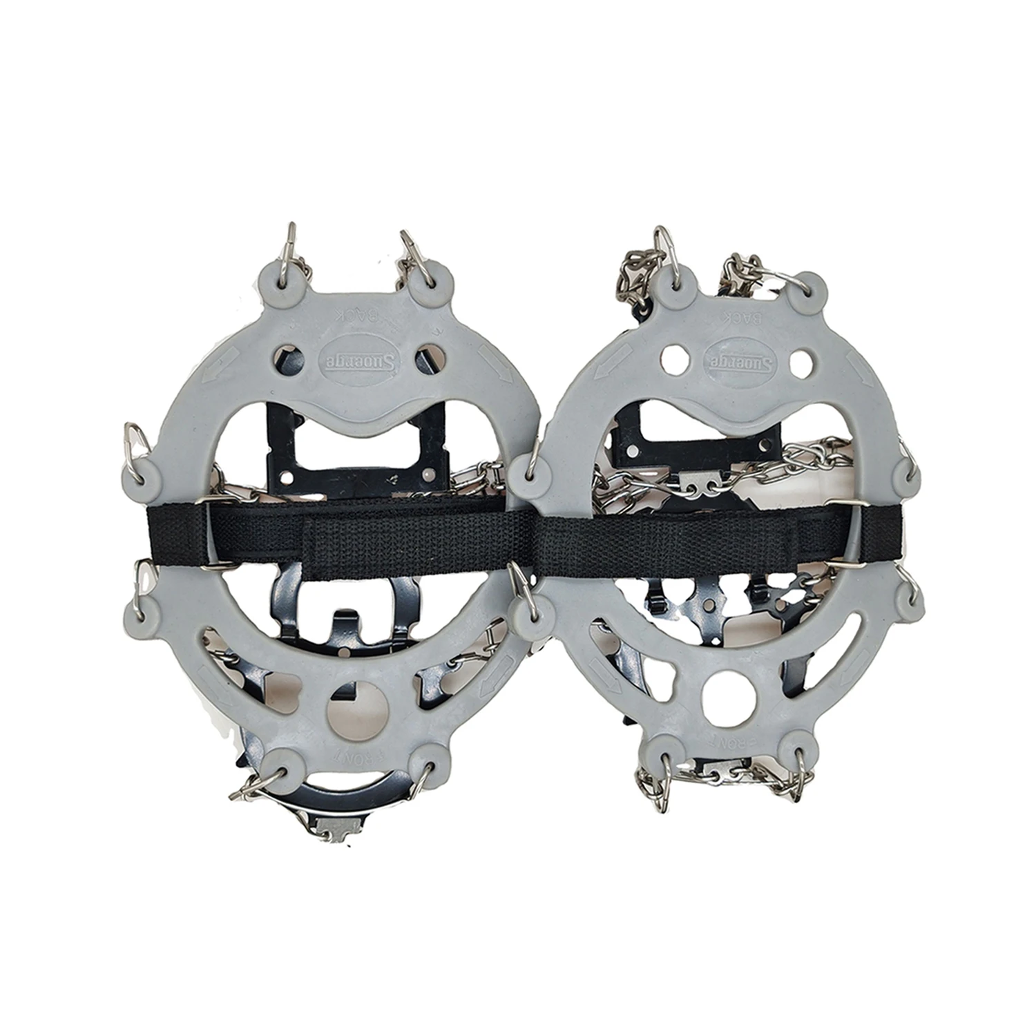 Universal 12 Teeth Studs Anti Slip Ice Cleats Shoe Boot Grips Elastic Crampon Snow Spikes Grips Traction Cleats