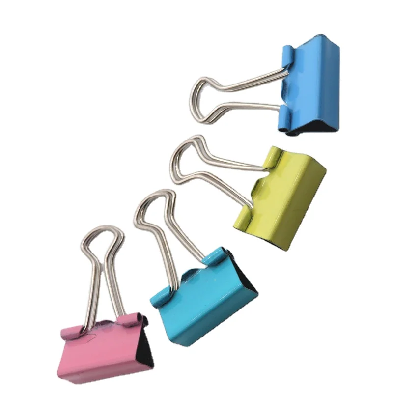 Metal Binder Clips Mixed Color Notes Letter Long Tail Clip Office Supplies Binding Securing Clip  Series For Office