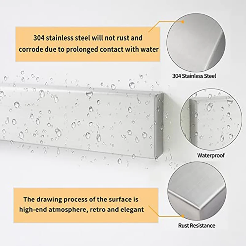 Convenient 10 inch Stainless Steel Strip Magnetic Knife Bar magnetic knife holder for wall