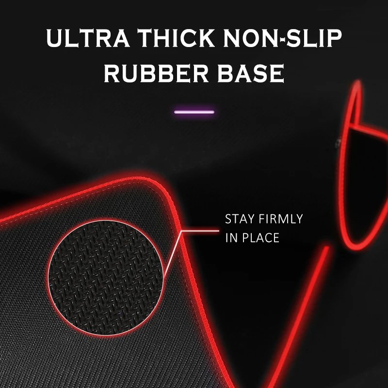 Custom Rubber Keyboard Led Gaming RGB Mousepad Gamer Tapis De Souris Desk Mat Mouse Pads
