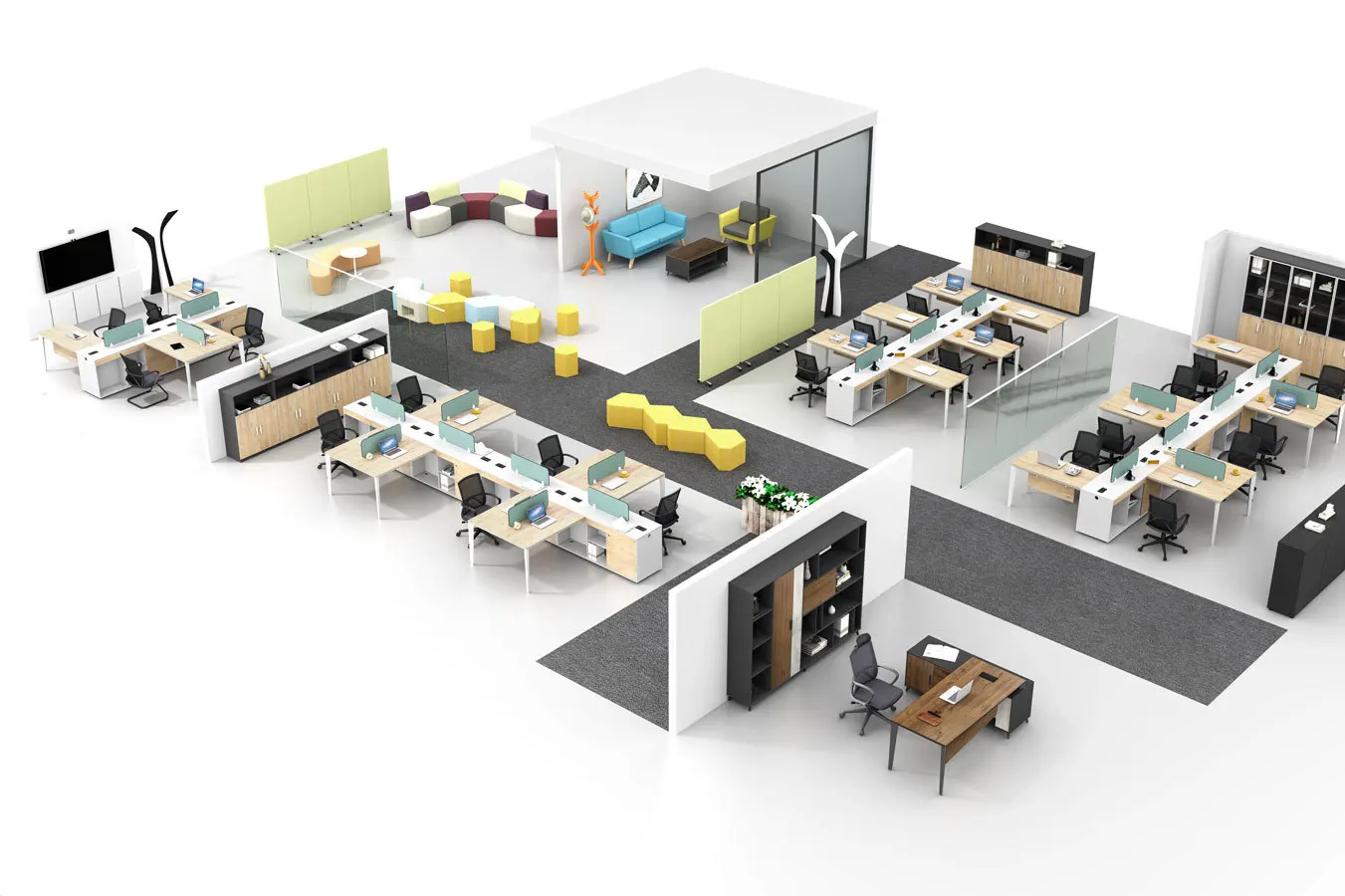 Design Luxury Durable Modern Executive Manager Reception Office Furniture L Shaped Office Computer Desk Table