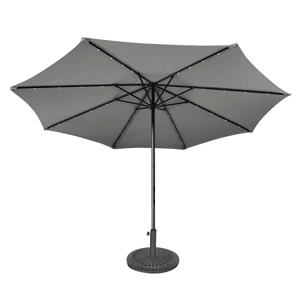 Garden 3M outdoor solar sun umbrella sombrilla parasol with led