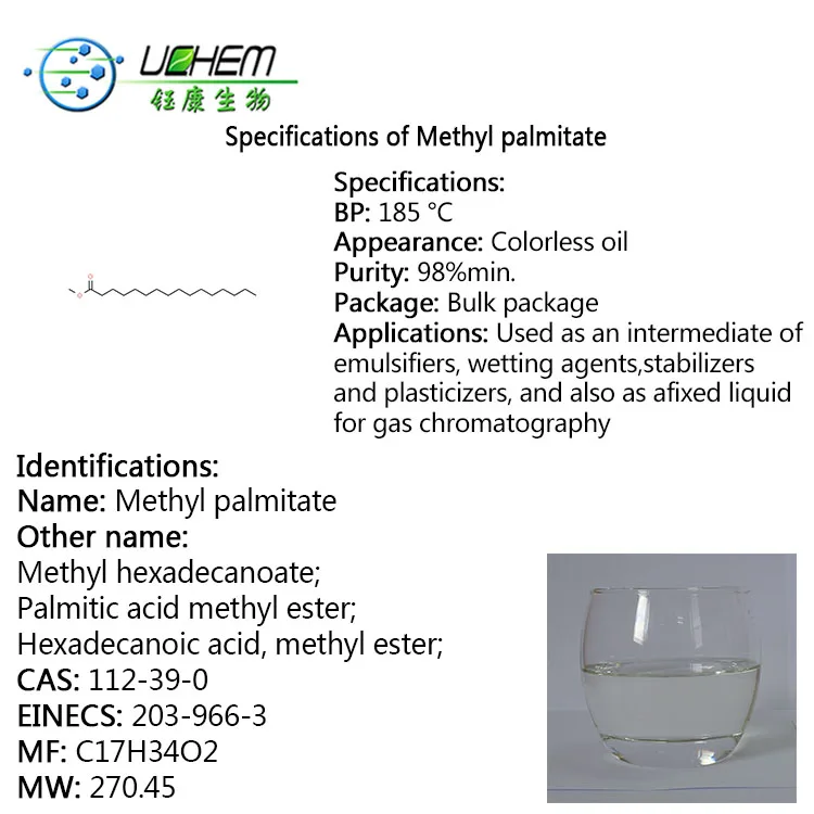 
Hot selling high quality Methyl palmitate CAS 112-39-0 in china 