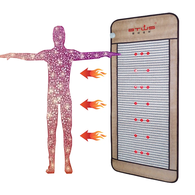 BTWS Hot Sale Product Winter Electronic Thermal Massage Mat Amethyst Negative Ions Belt Far Infrared Belt for detox