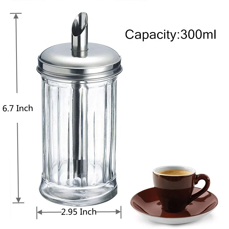 Popular international retro style sugar pouring device sugar machine sugar can with metal cover, suitable for kitchen