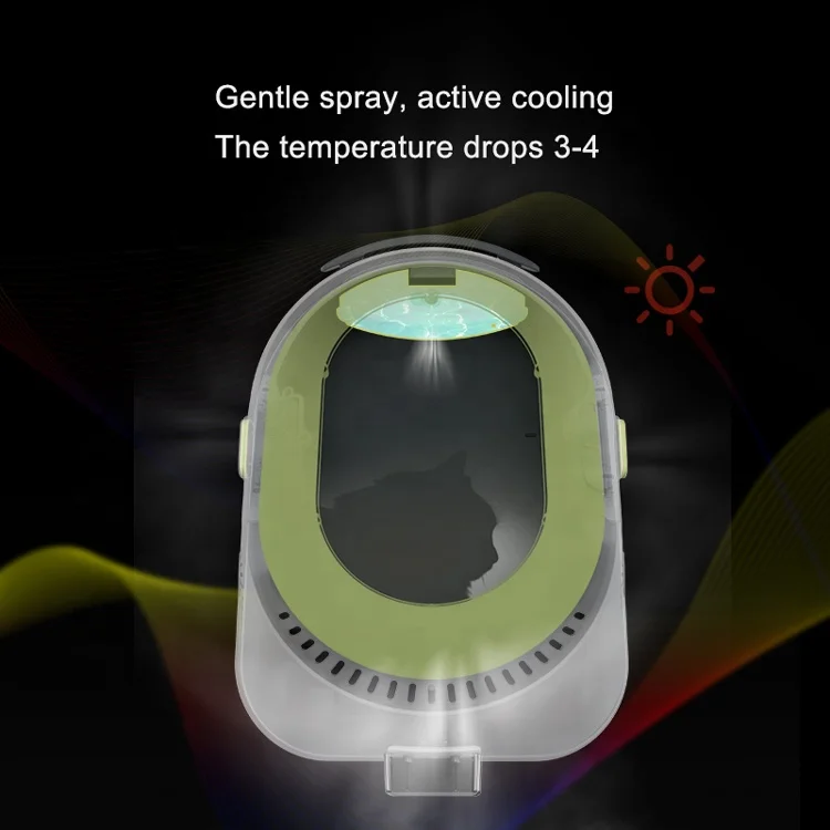 
Pravite Label Inner Fan Design Hard PC Plastic Pet Stroller Luggage Carrier School Capsule Backpack Cat Trolley Bag for Puppy 