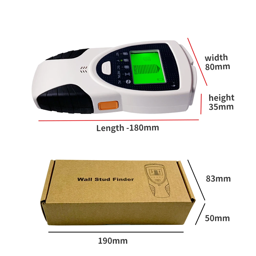 Stud Finder Sensor Wall Scanner 5 in 1 Electronic Stud Sensor Locator Wood Beam Joist Finders Wall Detector Edge Center Finding