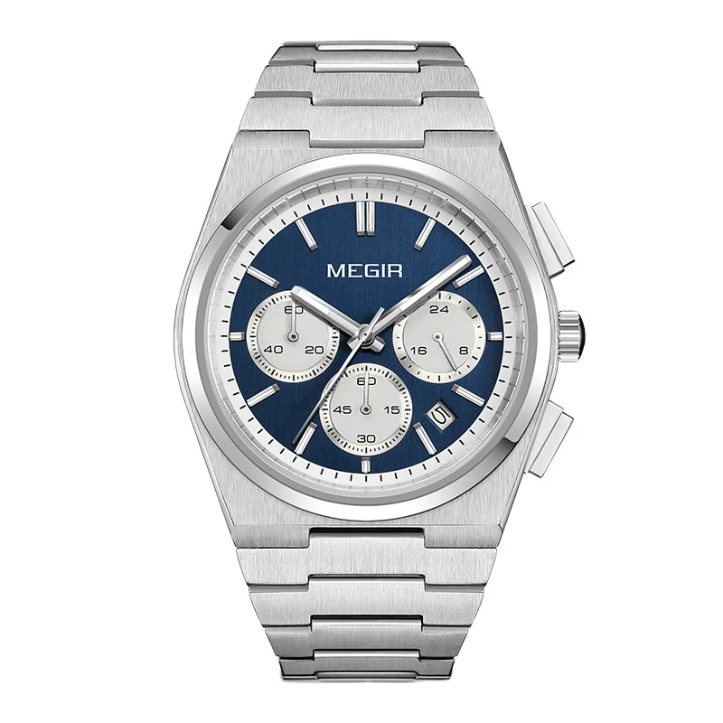 Montre Homme Original Brand Quartz Watch Full Stainless Steel Luxury Men Wrist Chronograph Watches