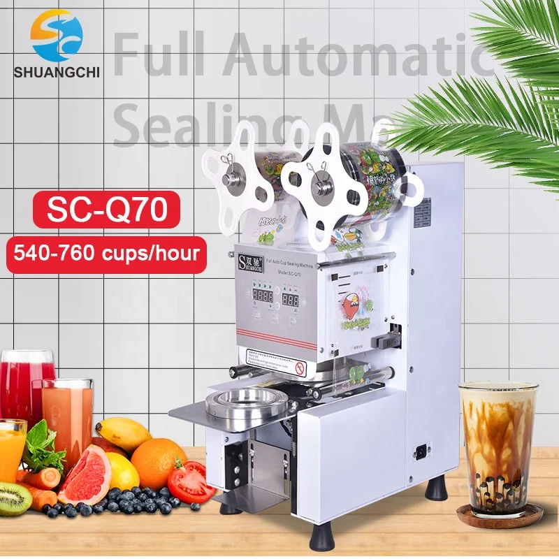 Fully Automatic Cup Sealing Machine plastic cup making machine Drinking water cup filling sealing machine SC-Q70