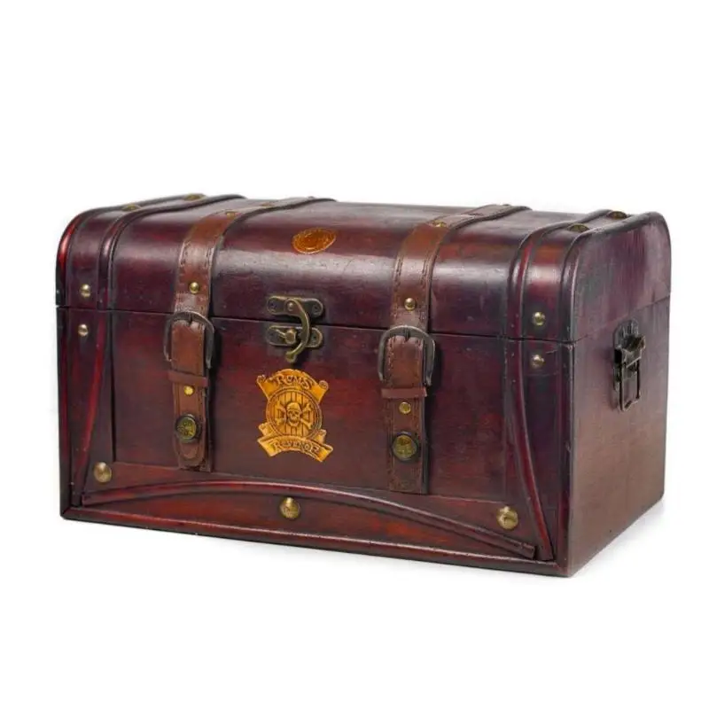 Procurement Festival Discount Chinese Manufacture Wholesale Handmade Art Minds Wooden Pirate Treasure Chest Wooden Box