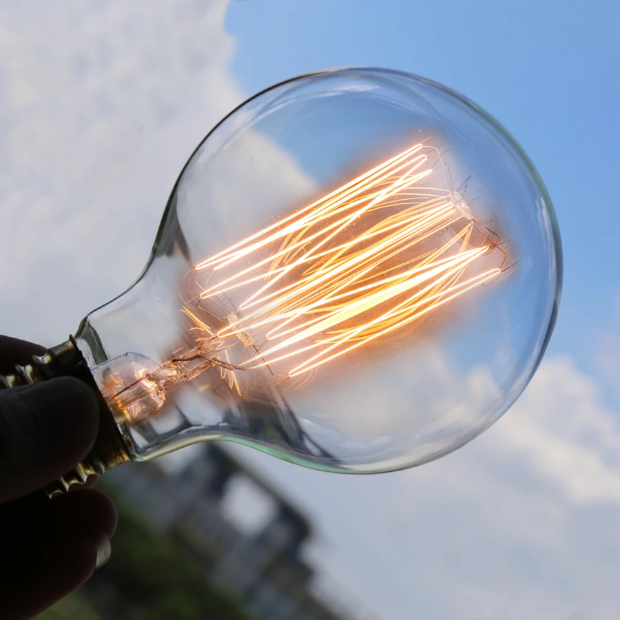 Edison Bulb E27 220V 40W ST64 G80 G95 G125 Ampoule Vintage Edison Bulb Incandescent Lamp Filament Light Bulb Home Decor