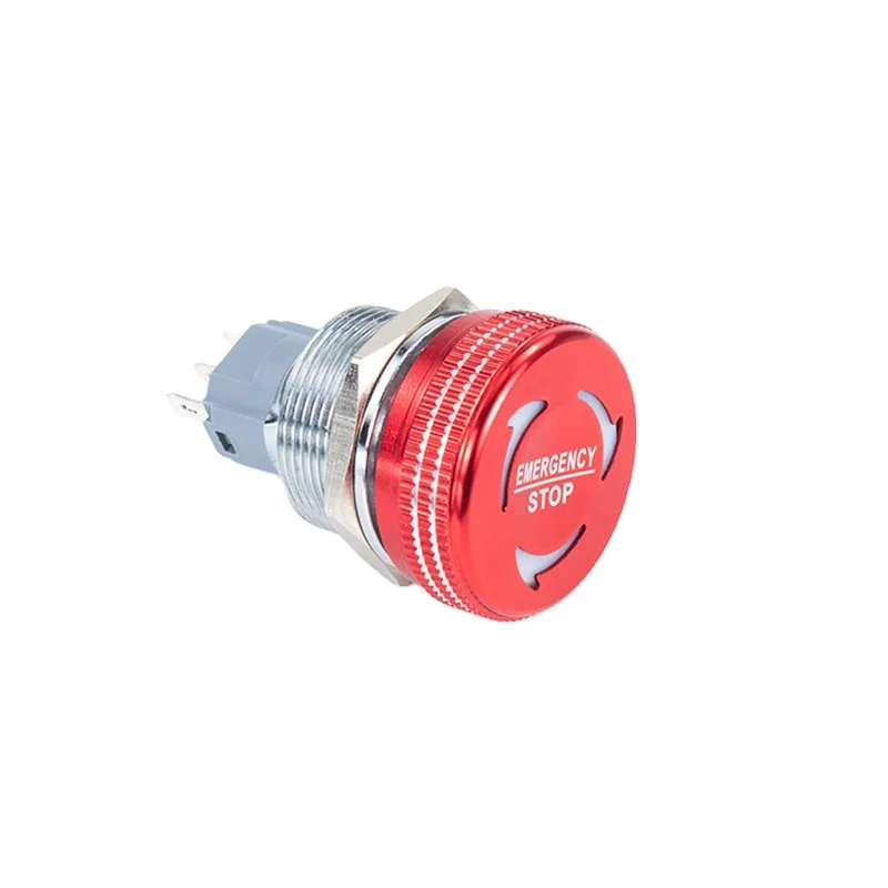 Waterproof Stainless Steel mushroom with light momentary Emergency STOP Push Button Switch