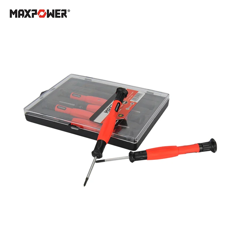 Factory Wholesale Maxpower Mini Screwdriver Tool Set Plastic Box Portable Mini Screwdriver Set