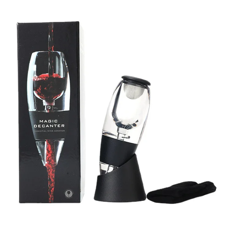 New Arrival Bar Tool AS Quick Wine Funnel Decanter Red Wine Aerator Pourer with Filter and Stand