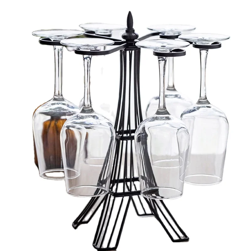Factory Price High Quality New Design Fashionable Wine Holder  Storage Shelf Metal Copper Wine Cups Racks