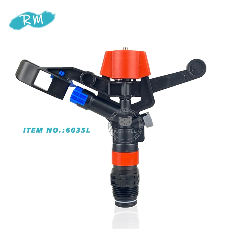 360 Gear Drive Rotary Lawn Agriculture Farm Sprinkler Impact Impulse Water Irrigation with Spike Garden Metal