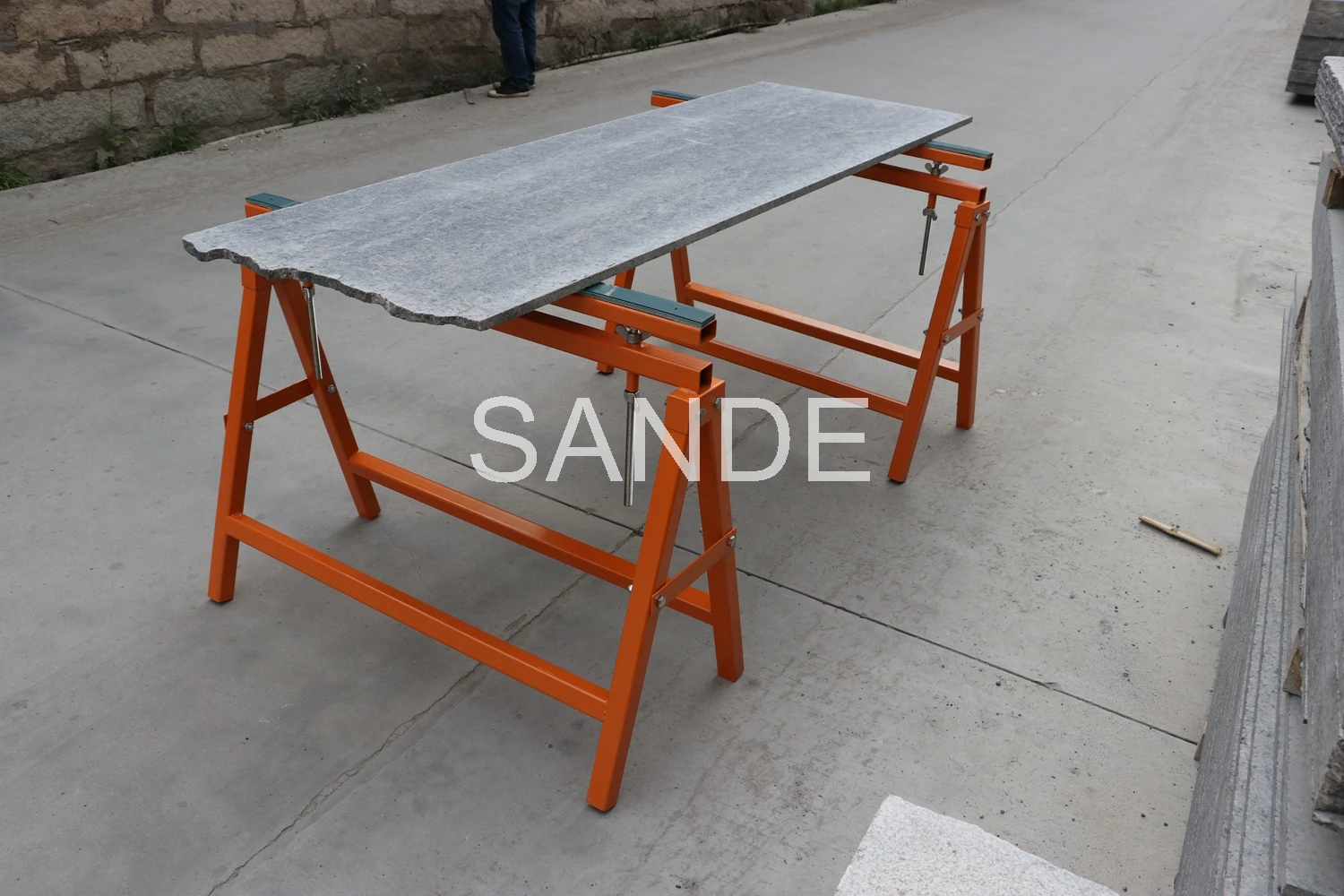 SANDE Hot Sale Metal Trestle Work Bench Stand Wooden Saw Horse Stainless Steel Saw Horses
