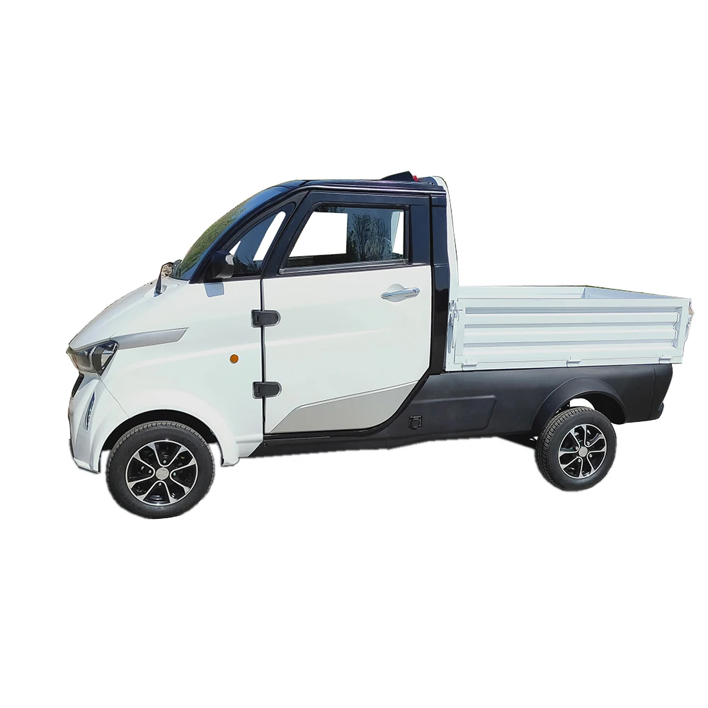 High Quality Low Price Mini Pickup Made in China EEC COC Approved 4 Wheels Electric Truck with Air-conditioner