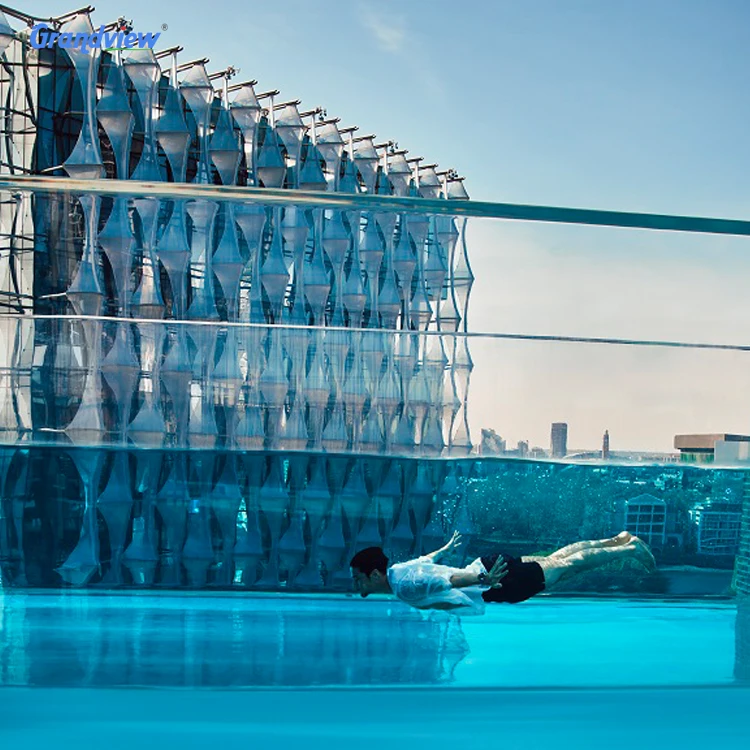 Clear Thick Large Swimming Pool From Acrylic Outdoor UV Resistant Acrylic Swimming Pool Window For Acrylic Swimming Pool